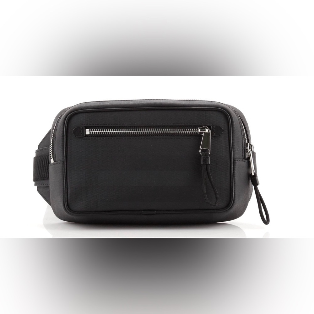 100% Authentic Burberry Bum Bag London Check Coated Canvas